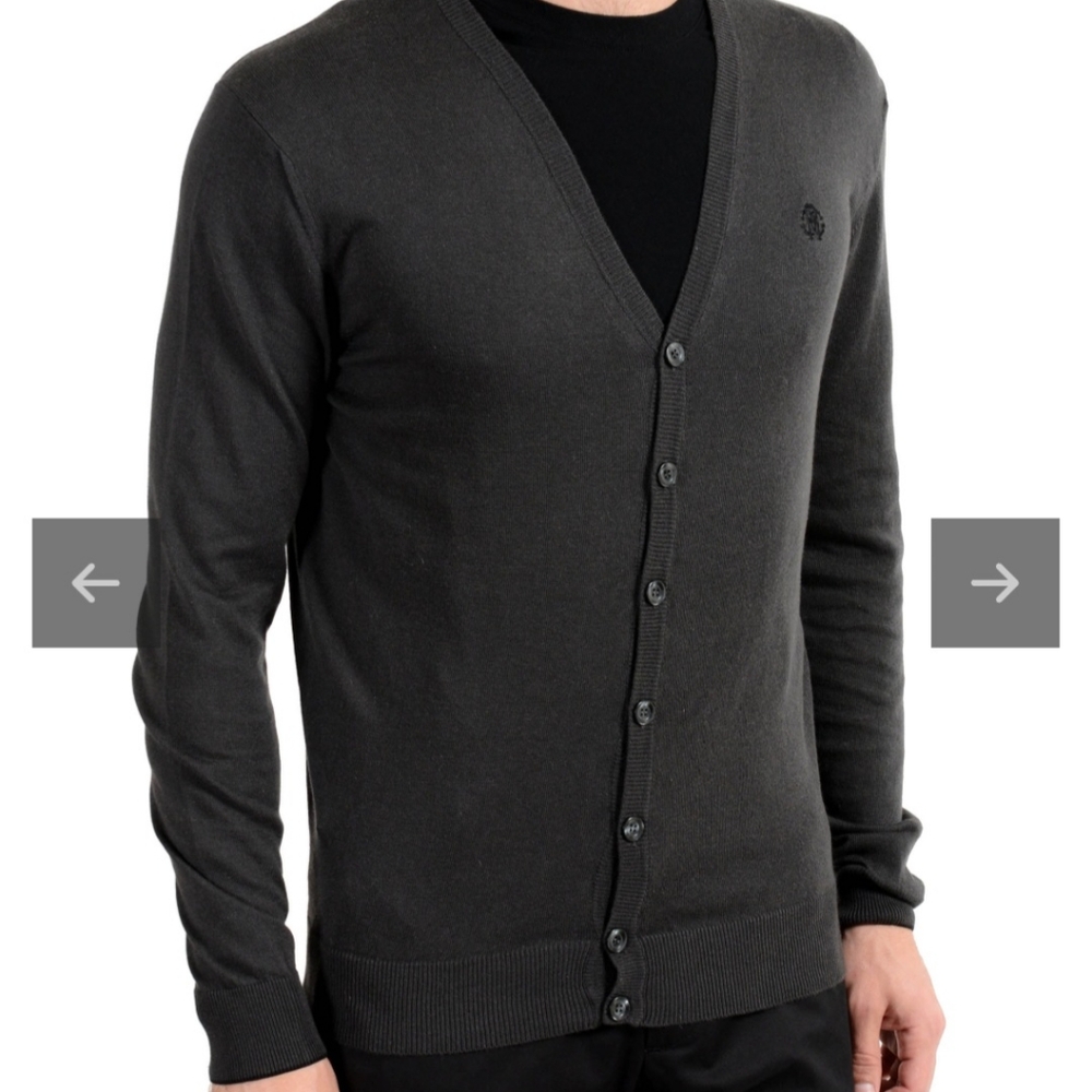Roberto Cavalli Charcoal Men's Cardigan (NWT)